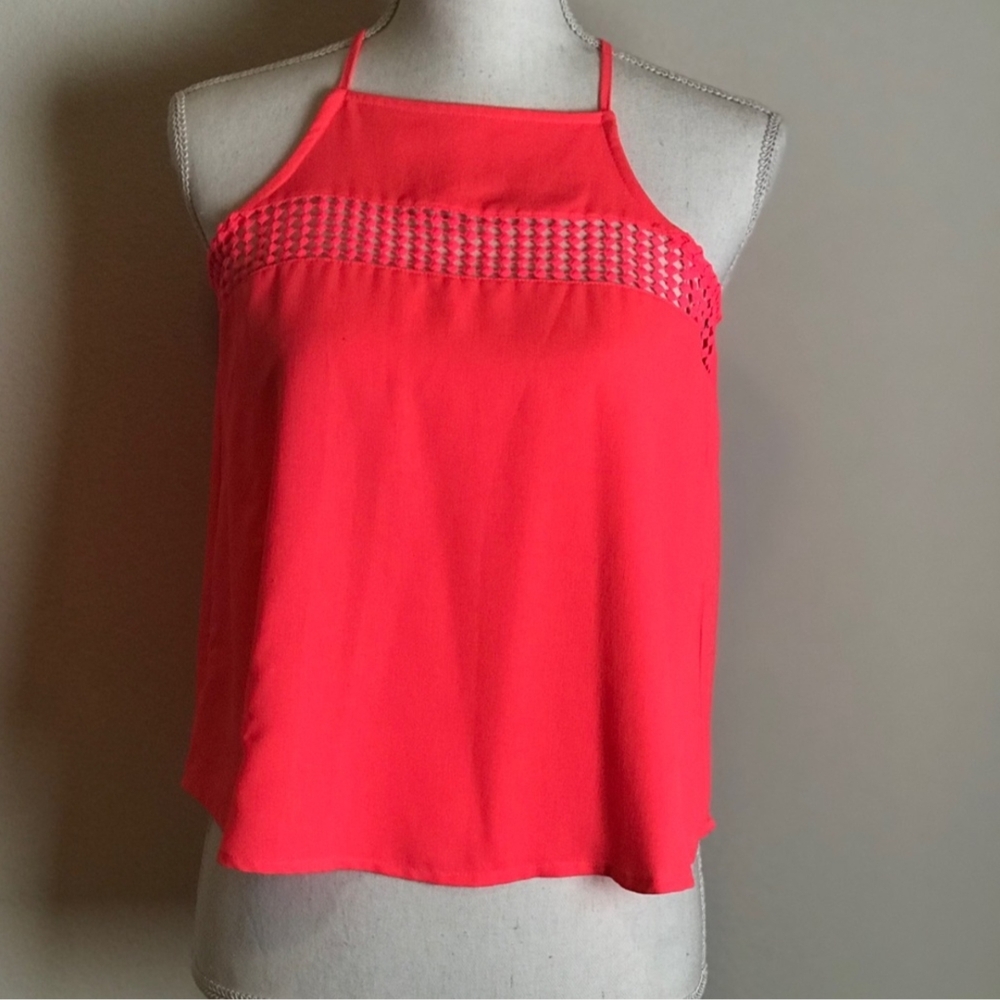 Pink Sleeveless Crop Camisole